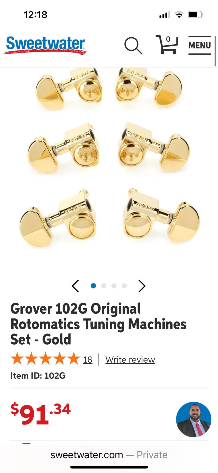 Brand New Grover tuning pegs