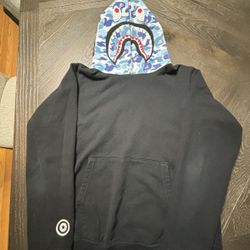 Blue and Black Pullover BAPE Hoodie (Authentic)