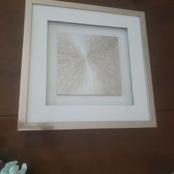 Silver Frame Picture Abstract Art