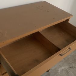 Antique Good Quality Wood 5 Drawers Dresser