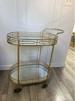 Gold Metal Bar Cart