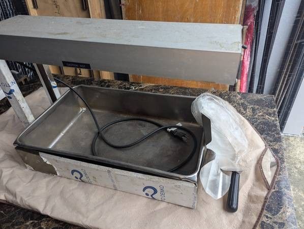 Hatco Glo-Ray 12 3/8" x 24" Stainless Steel Portable French Fry Warmer