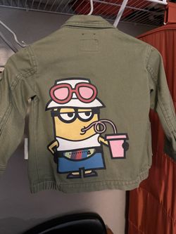 Zara Denim Despicable Me Minion Jacket 