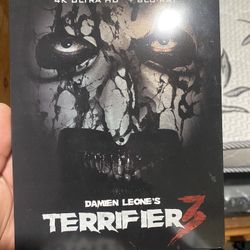 Terrifier 3 Blue Ray Hard Cover DVD