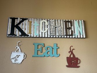 Rustic Kitchen and Eat Wall Decor Set