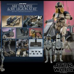 Hot toys TMS091 ARF Trooper & 501st Legion AT-RT Star Wars: The Clone Wars 1/6 Figure