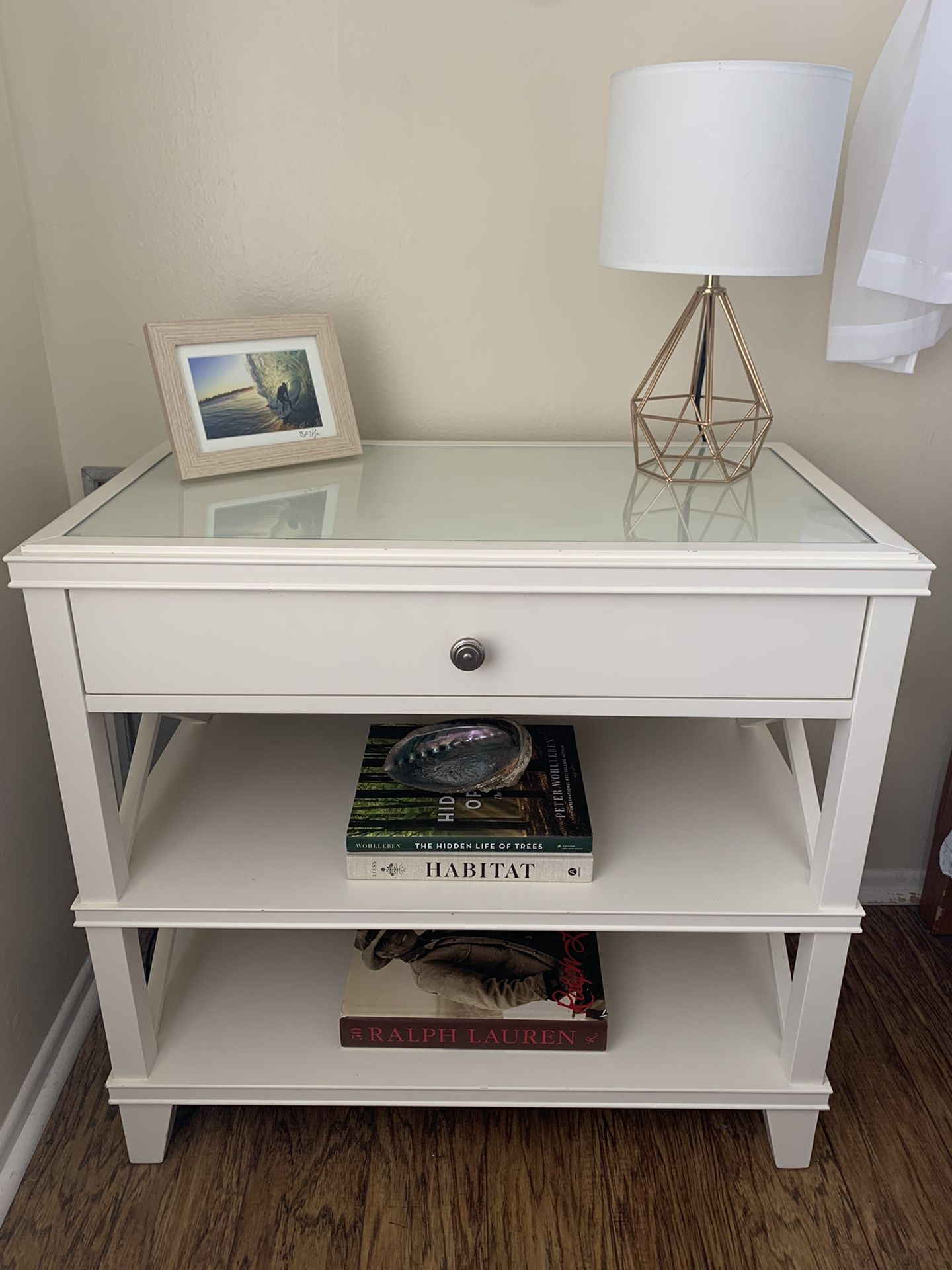 Pottery Barn Shelf End Table Bedside Table Nightstand