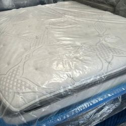 King Size Pillowtop Mattress- Platform Bed Frame Optional 