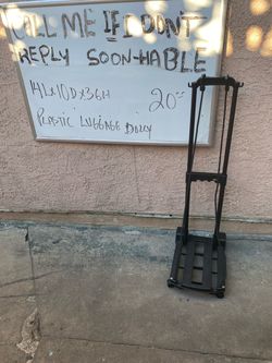 Black Plastic Luggage Dolly Cart