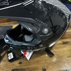 Fly Racing Formula Tracer Carbon Fiber Offroad Helmet - Silver / Black - 73-4444 