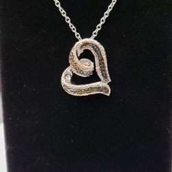 Blue Diamond Accent Heart