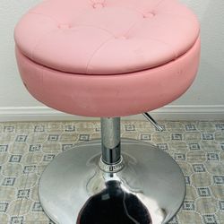 Pink Bathroom Ottoman 