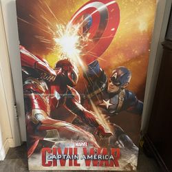 Marvel Iron Man And Captain America Canvas
