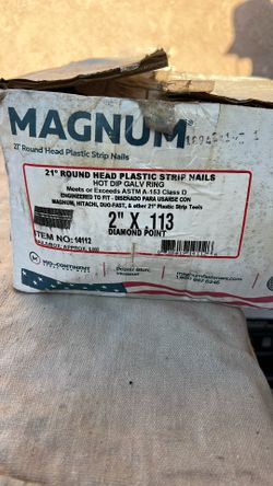 Round Head Plastic Strip Nail 2” X .113