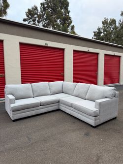 Light Grey 2 Piece L Shape Sectional Sofa