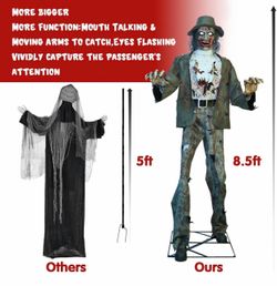 8.5ft Animated Halloween Zombie Decoration