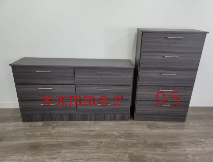 2 Pieces Dresser With Chest New Available In 4 Different Colors White Dark Brown Gray And Black Same Day Delivery 350$
