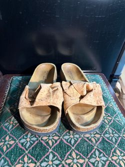Cork Bow Slide Sandals Made in Portugal