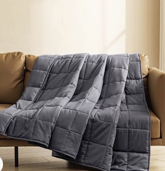 New Weighted Blanket 25 Lbs 80x87 Inches, Oeko-Tex Certified Cotton Heavy Blanket with Premium Glass Beads for Adults Couple, Use on Queen & King Beds
