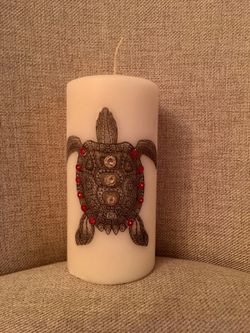 Beautiful handmade Turtle candle