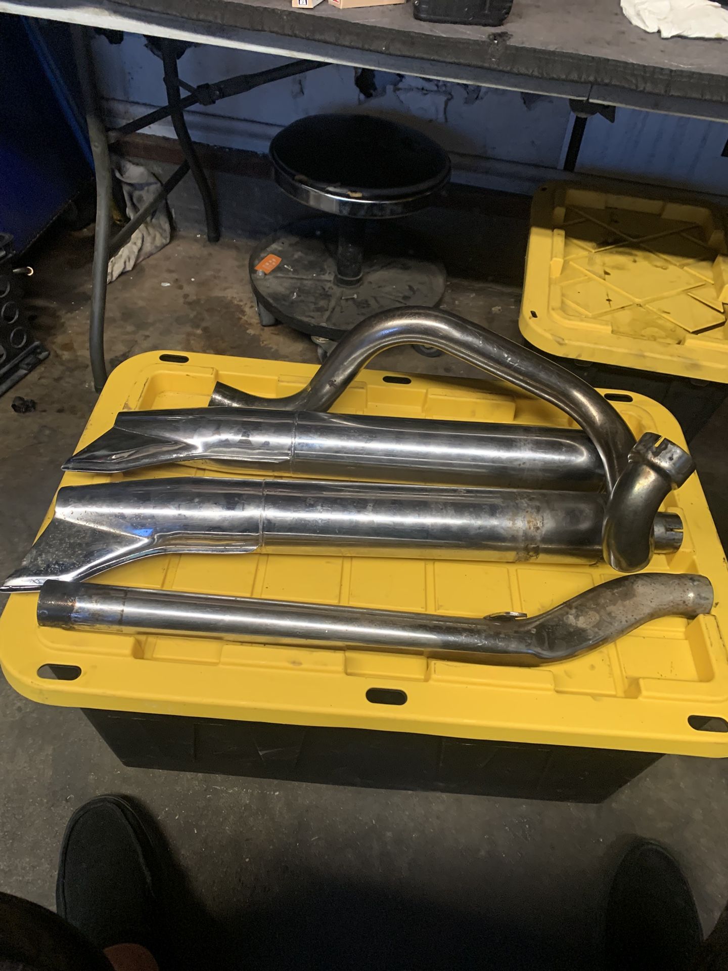 Panhead True Dual exhaust