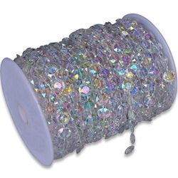 80 Ft Of Iridescent Crystal Bead Strings 