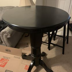 Solid Wood Pub Table w/ matching 3 chairs 