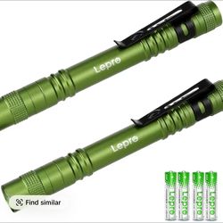 Lighting EVER Handheld Pen Light, 2-Pack High Performance Flashlight 