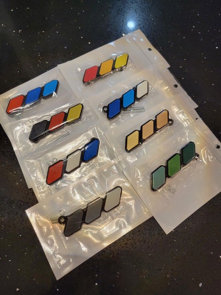 Tri-Color Grille Badge Emblem Toyota Tacoma 4Runner Tundra Rav4 Highlander TRD Retro All Colors