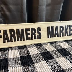 Farmers Market Metal Sign