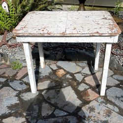 Vintage Chippy Shabby Wood Table 