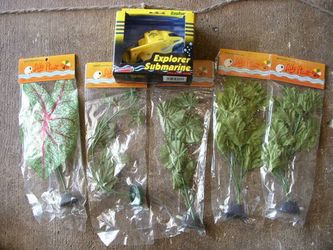 Different Types Aquarium Silk Plant Fish Tank with Air Stone Sub Frogs