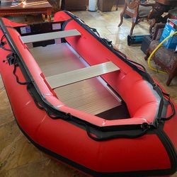 10’8” Inflatable Boat With Motor 