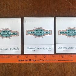 1994 The Rock Creek Brewery Giant Promotional Matchbooks - Set of 3 
