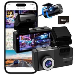 Brand New 4K UHD Dual Channel Dash Cam Front and Rear