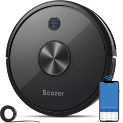 Robot Vacuum, SCOZER Self-Charging Robotic Vacuum Cleaner, 2200Pa; Wi-Fi & Alexa