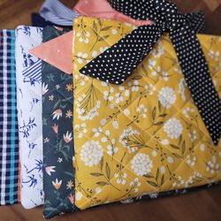 Handmade Book or Tablet Sleeve with Bow Tie closure