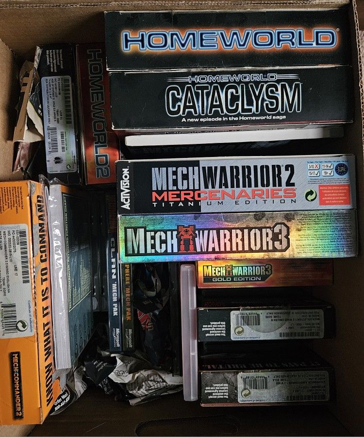 BIG BOX PC GAMES - AGE OF EMPIRES, HOMEWORLD, MECHWARRIOR