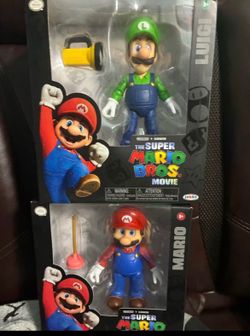 Super Mario Bros action figures, Mario and  Luigi