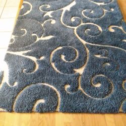 Rugs Blue And Cream 