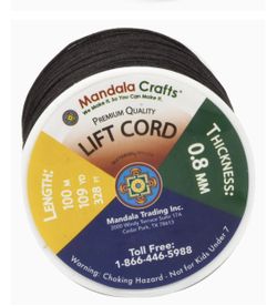 1/4 inch 6mm 70 Yards, Off Black Flat Elastic 