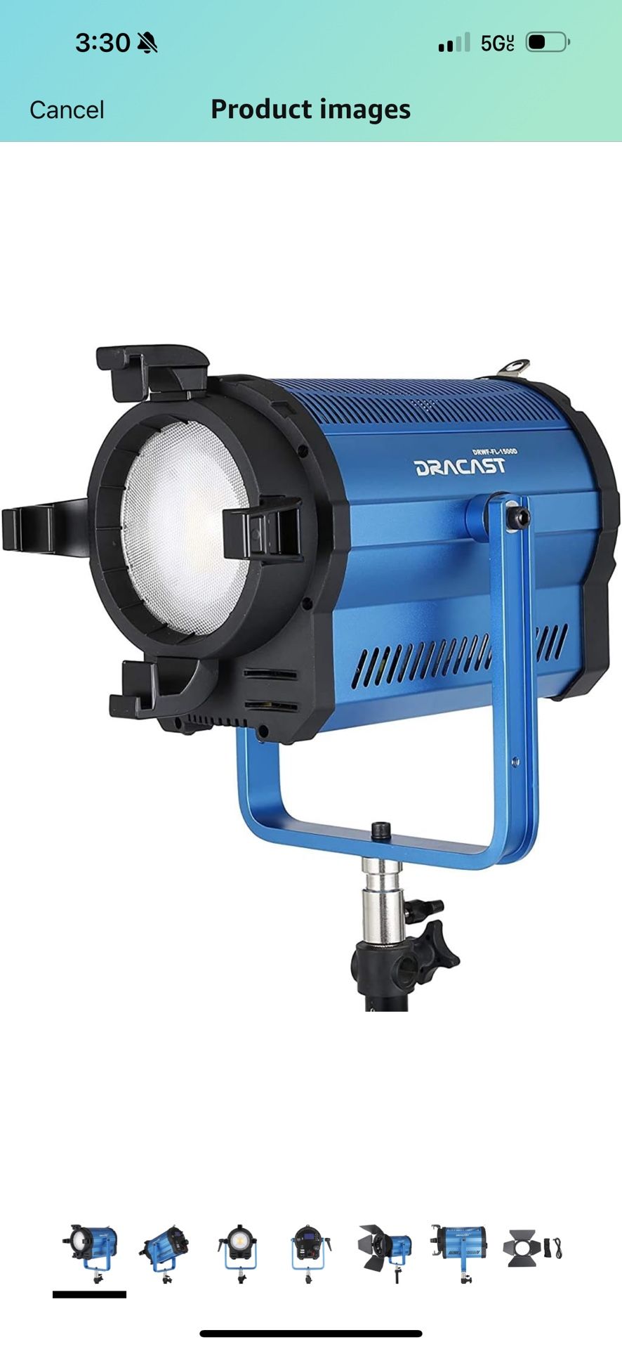 Dracast DRPLFL1500D Plus Bi-Color LED1500 Fresnel with DMX, Blue