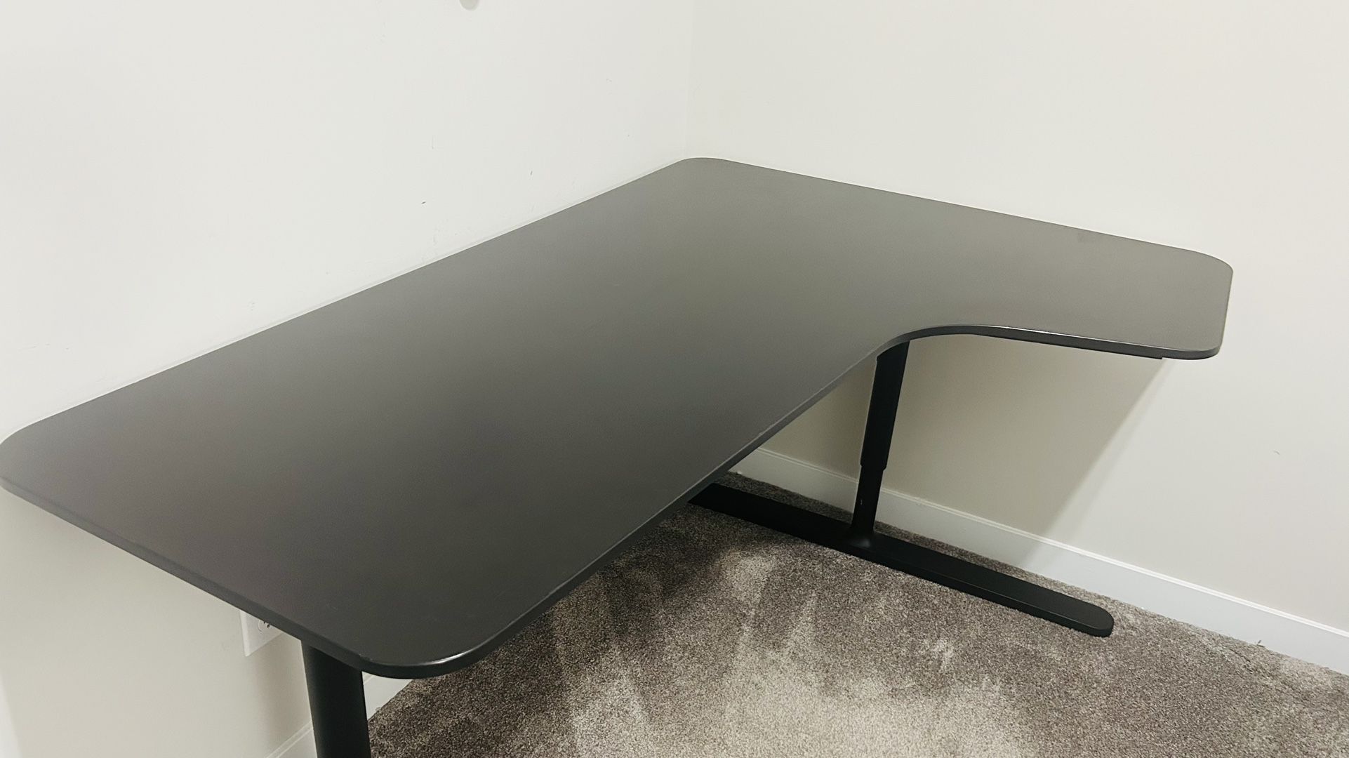 IKEA Bekant L shaped Black Desk