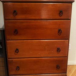 Vintage 1960s Solid Wood Dresser 