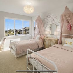 Two Twin Bed Frame With Mattress 