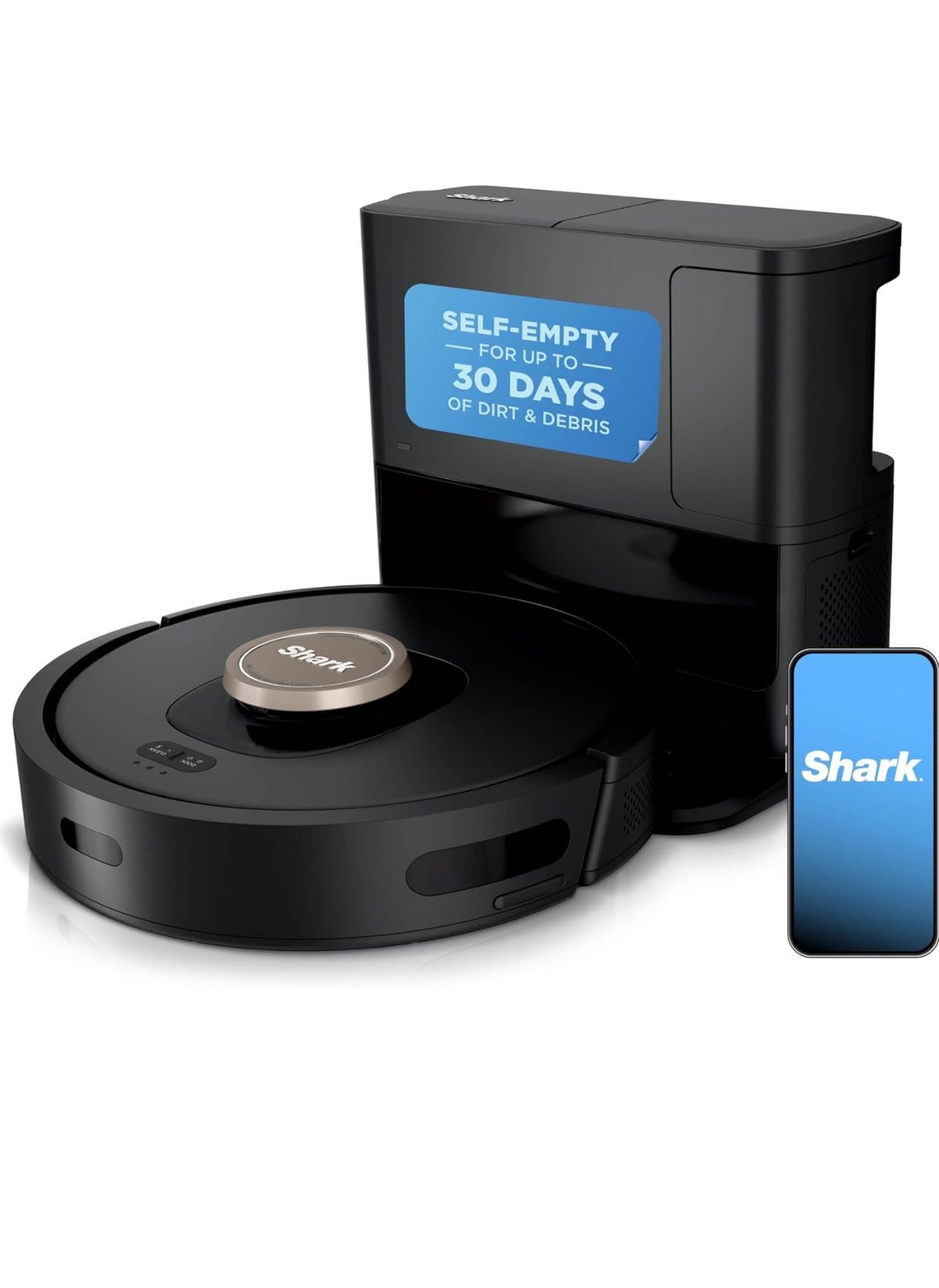 Shark AV2501AE AI Robot Vacuum with XL HEPA Self-Empty Base, Bagless, 60-Day Capacity