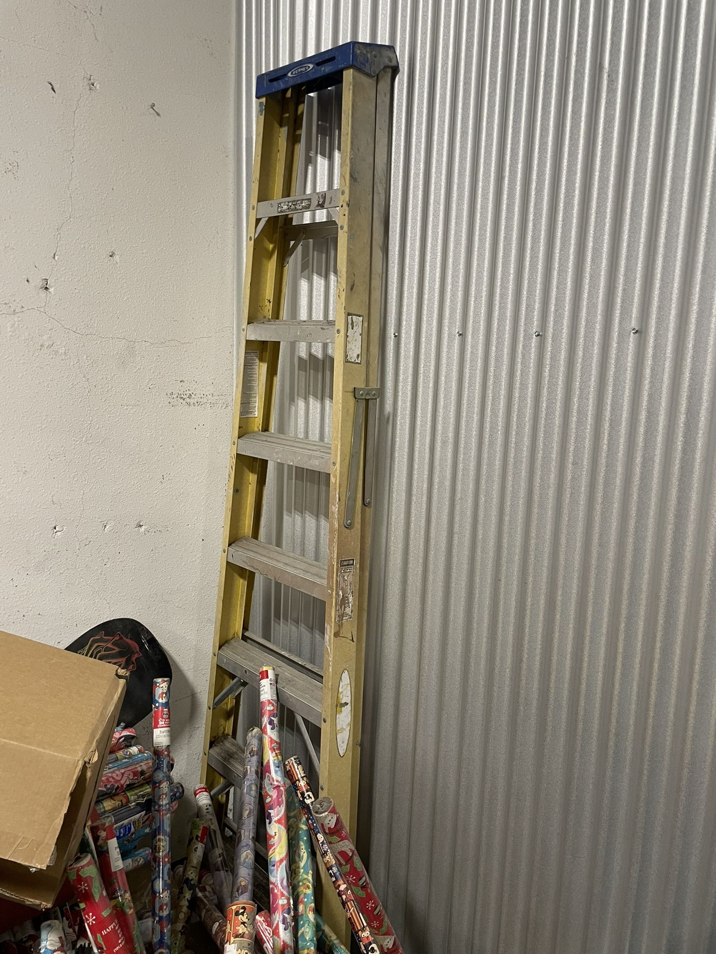 8 Foot A Frame Fiberglass Ladder By Werner Construction Safety