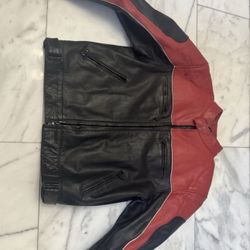 Xelement Men’s Motorcycle Leather Jacket 2XL