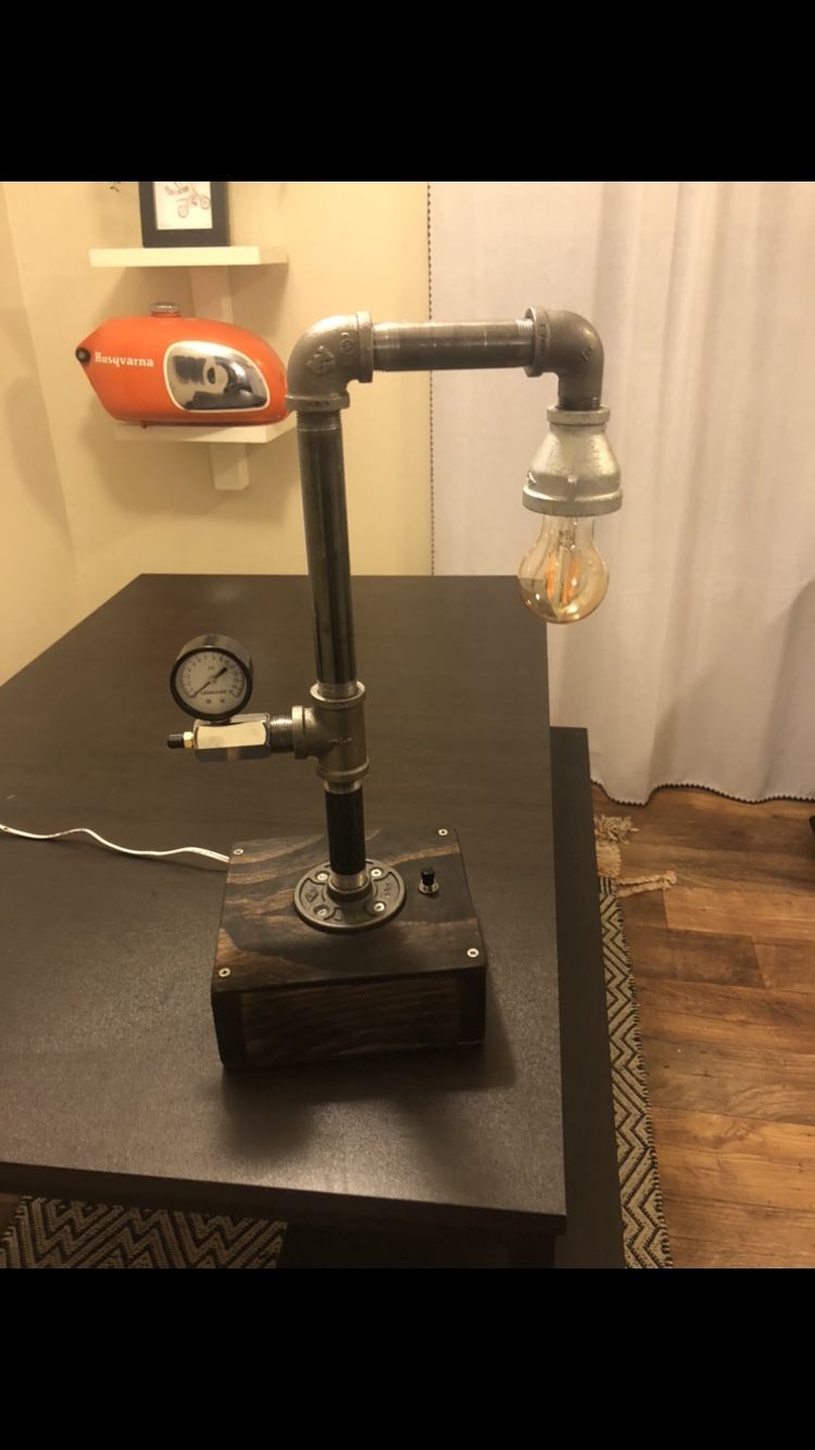 Industrial Steampunk Pipe Lamp
