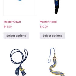 UCI Masters Gown+Hood/Tassel